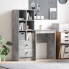 vidaXL Bureau avec tiroir 2 pcs Gris b&eacute;ton