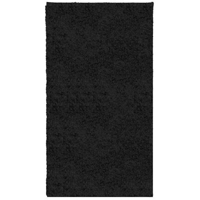 vidaXL Tapis shaggy à poils longs moderne noir 60x110 cm