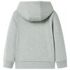 Sweatshirt &agrave; capuche fermeture &eacute;clair enfants m&eacute;lange kaki clair 128