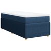 vidaXL Sommier à lattes de lit avec matelas Bleu 100x200 cm Tissu