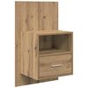 vidaXL Cabinet de chevet 2 pcs Ch&ecirc;ne artisanal 50 x 32.5 x 80cm