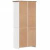 vidaXL Biblioth&egrave;que BODO blanc and marron 82x40x173 cm bois massif pin
