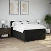 vidaXL Sommier &agrave; lattes de lit avec matelas Noir 140x190 cm Tissu