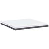 vidaXL Matelas Blanc et Gris 200 x 200 cm Tissu jacquard