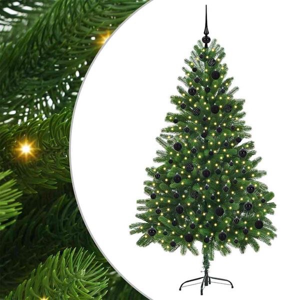 vidaXL Sapin de Noël avec 300 LED avec support Vert 180 cm PE