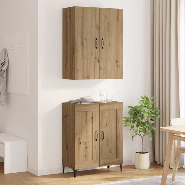 vidaXL Haut Armoire Ch&ecirc;ne artisanal 69,5 x 34 x 180 cm