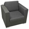 vidaXL Fauteuil gris foncé tissu