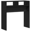 vidaXL Table console Ch&ecirc;ne noir 78 x 30 x 80 cm Bois d'ing&eacute;nierie