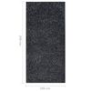 vidaXL Tapis BCF Anthracite 100x200 cm