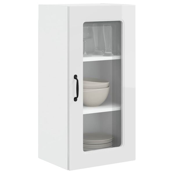 vidaXL Armoire de cuisine Kalmar Blanc brillant 40 x 31 x 80 cm
