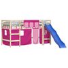 vidaXL Rideaux pour lit mezzanine rose polyester