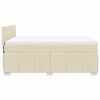 vidaXL Sommier &agrave; lattes de lit avec matelas Cr&egrave;me 140x190 cm Tissu