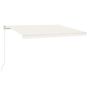 vidaXL Auvent r&eacute;tractable automatique 450x300 cm Cr&egrave;me