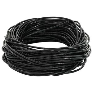 vidaXL Corde en Cuir Noir &Oslash;1 mm x 5 m Cuir