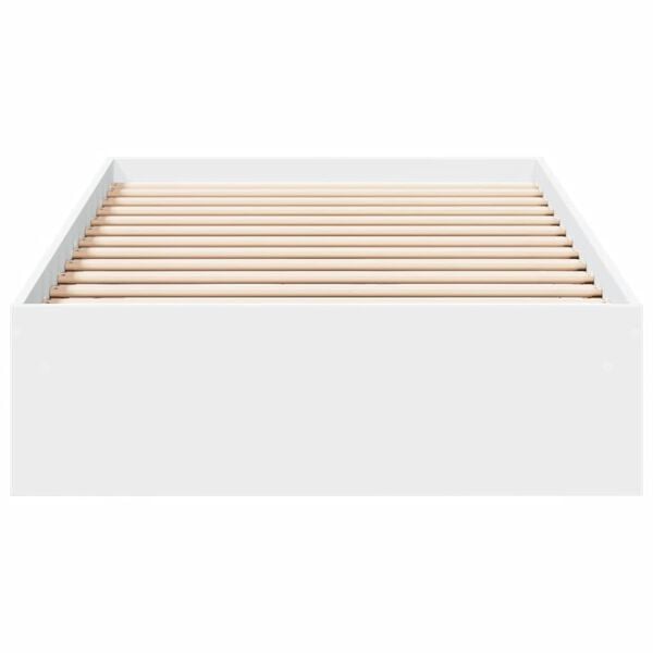 vidaXL Cadre de lit avec tiroirs sans matelas blanc 100x200 cm