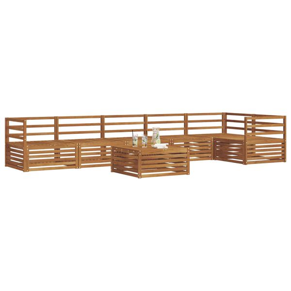 vidaXL Ensemble de canap&eacute;s d'ext&eacute;rieur 7 pcs Naturel