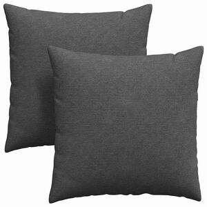 vidaXL Coussins de canap&eacute; 2 pcs Gris fonc&eacute; 80 x 80 cm