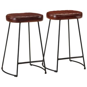 vidaXL Tabourets de bar lot de 2 marron fonc&eacute; 41x29x62 cm