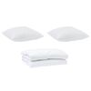 vidaXL Couette avec oreiller 3 pcs Blanc Microfibre
