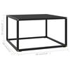 vidaXL Table basse Noir avec verre noir 60x60x35 cm