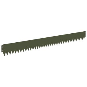 vidaXL Bordure de Pelouse 10 pc 103 x 10 cm Acier Vert olive