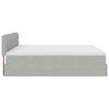 VidaXL Cadre de lit ottoman avec matelas gris clair 180x200 cm velours