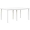 vidaXL Table de jardin pour repas Blanc 150 x 100 x 73 cm polyrotin