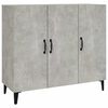 vidaXL Buffet gris b&eacute;ton 90x34x80 cm bois d'ing&eacute;nierie