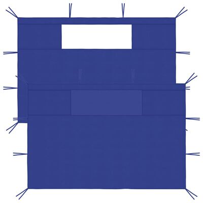 vidaXL Parois latérales belvédère fenêtres 2 pcs 4,5x2,1 m Bleu 70g/m²