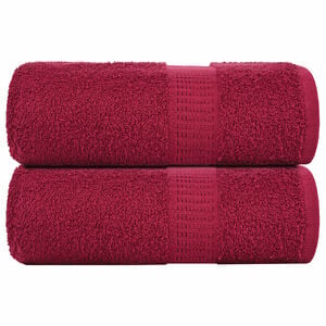 vidaXL Serviettes de toilette FROGN 2 pi&egrave;ces Bordeaux 30x30 cm 360 g/m&sup2;