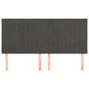 vidaXL T&ecirc;te de lit Gris fonc&eacute; 200 x 5 x 118/128 cm Velours