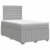 vidaXL Lit boxspring avec matelas Gris clair 120 x 190 cm Tissu