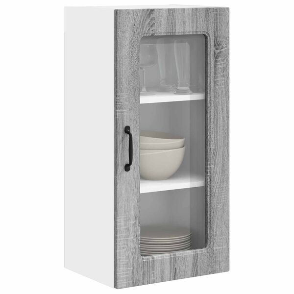 vidaXL Armoire de cuisine Kalmar 2 pcs Gris Sonoma 40 x 31 x 80 cm