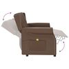 vidaXL Fauteuil de massage inclinable 2 places marron brillant