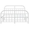 vidaXL Cadre de lit métal sans matelas et pied de lit blanc 135x190 cm