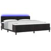 vidaXL Lit &agrave; ressort LED avec matelas Noir 200 x 200 cm Velours