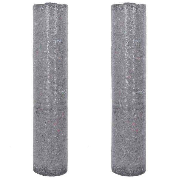 vidaXL Polaires de peintre antid&eacute;rapantes 2 pcs 25 m 220 g/m&sup2; gris