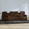 vidaXL Fauteuil inclinable porte-gobelets 4 places marron similicuir
