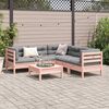 vidaXL Salon de jardin 6 pcs et coussins bois massif sapin de douglas