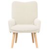 vidaXL fauteuil Cr&egrave;me 63 x 67 x 94 cm