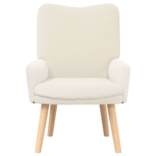 vidaXL fauteuil Cr&egrave;me 63 x 67 x 94 cm