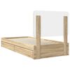 vidaXL Lit de Rangement Ch&ecirc;ne Sonoma 90 x 190 cm Bois d'ing&eacute;nierie
