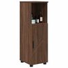 vidaXL Cabinet de salle de bain avec porte Ch&ecirc;ne brun 30 x 35 x 95 cm