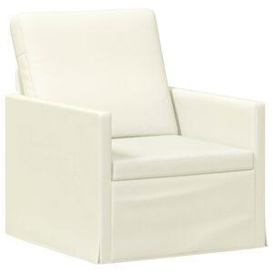 vidaXL Canap&eacute; simple Cr&egrave;me 70 x 81 x 82 cm Tissu en velours c&ocirc;tel&eacute;