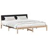 vidaXL Cadre de lit Marron et noir 180 x 200 cm Bois massif en pin