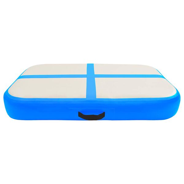 vidaXL Tapis gonflable de gymnastique avec pompe 60x100x10 cm PVC Bleu
