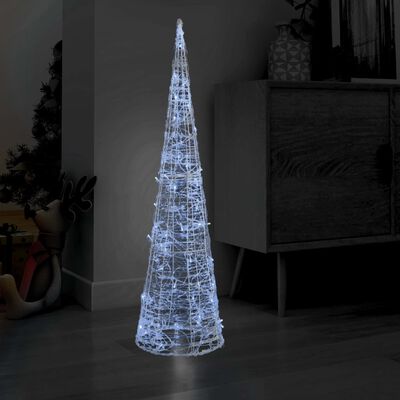 vidaXL Cône lumineux décoratif pyramide LED Acrylique Blanc froid