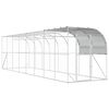 vidaXL Poulailler contre le mur Argent&eacute; 800 x 200 x 215 cm