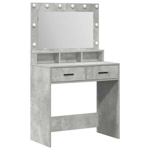 vidaXL Table de Toilette Gris b&eacute;ton 79 x 41 x 135 cm Bois d'ing&eacute;nierie