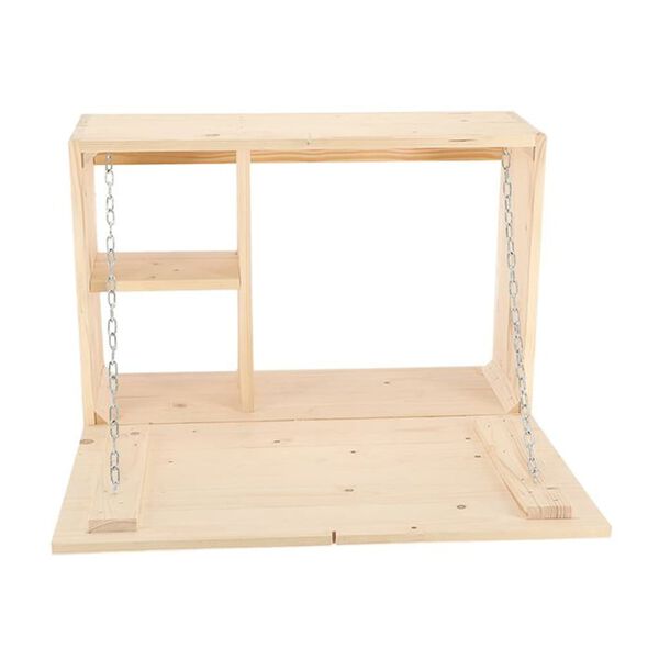 Esschert Design Bar mural avec &eacute;tag&egrave;re rabattable M Naturel